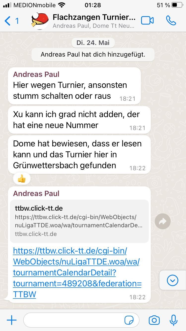 Screenshot: WhatsApp-Gruppe